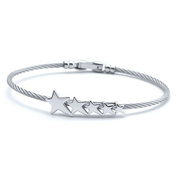 04-121-1247-0M Charriol Bangle Silver Le Reve Steel Cable