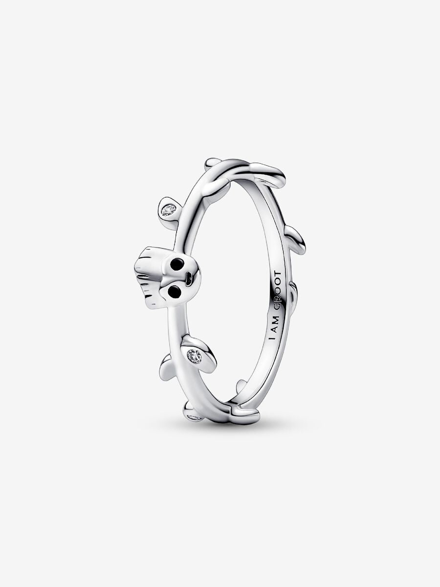 Pandora 192566C01-56 Marvel Baby Groot sterling silver ring with c Marvel Guardians of The Galaxy Baby Groot Leaf Ring SS23 Cycle B Disney