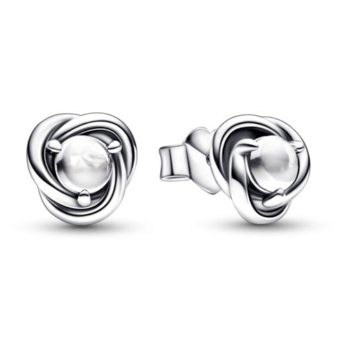 Pandora 292335C01 Sterling silver stud earrings with clear cubi Clear Eternity Circle Stud Earrings SS23 Cycle B