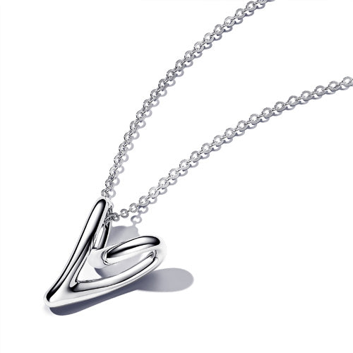 393272C00-70 Pandora Heart pendant sterling silver necklace