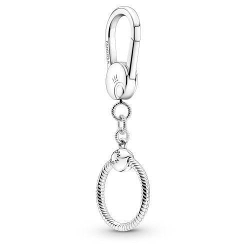 399567C00 Sterling silver bag charm holder with small P