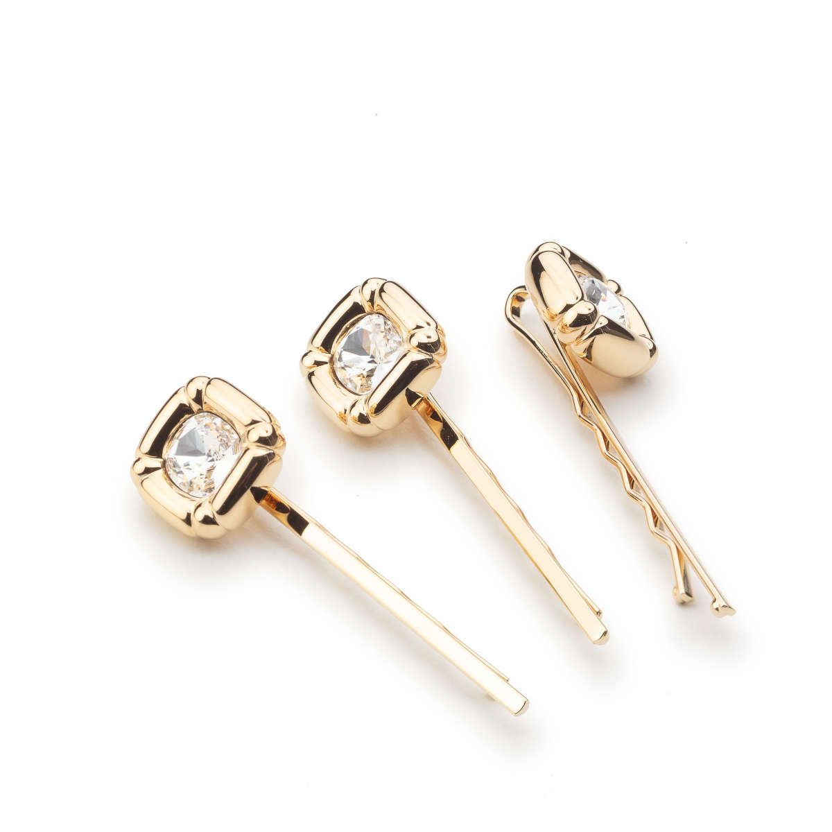 5616848 Set (3), Cushion cut, Gold-tone, Gold-tone plated