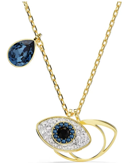 5692178 Swarovski Symbolica pendant Evil eye, Blue, Gold-tone plated