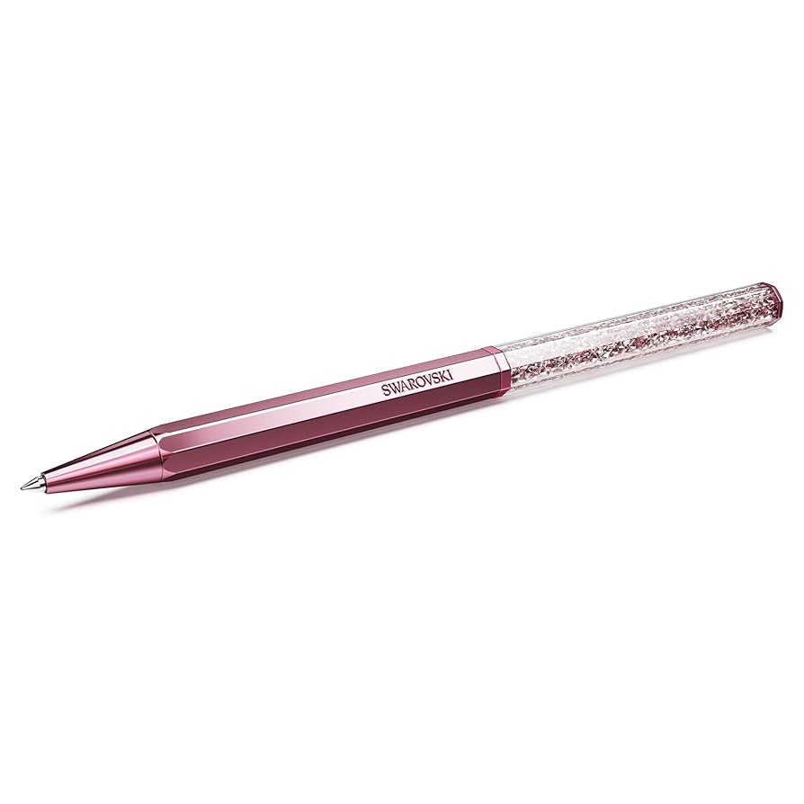 5669937 Crystalline ballpoint pen Octagon shape, Pink, Pink lacquered
