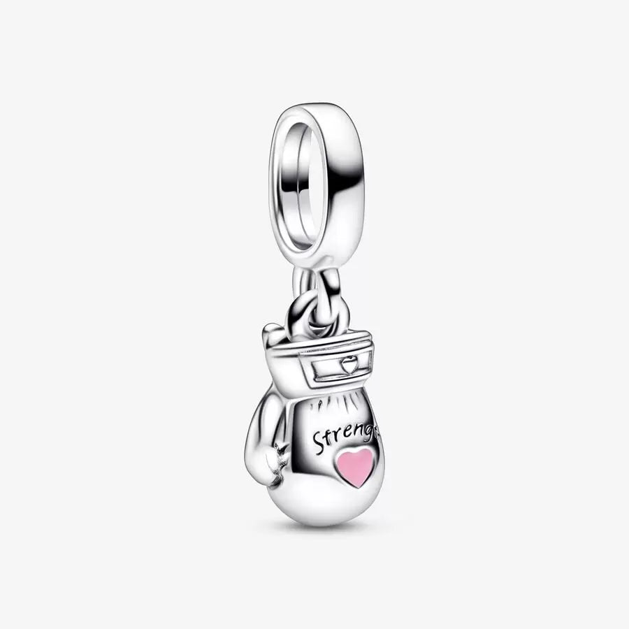Pandora 792550C01 Boxing glove sterling silver dangle with pink Boxing Glove Dangle Charm SS23 Cycle B