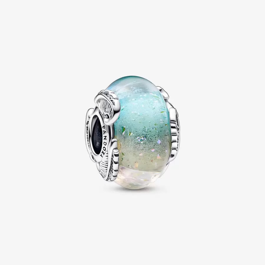 Pandora 792577C00 Feather sterling silver charm with pink dichr Multicolour Murano Glass & Curved Feather Charm SS23 Cycle B