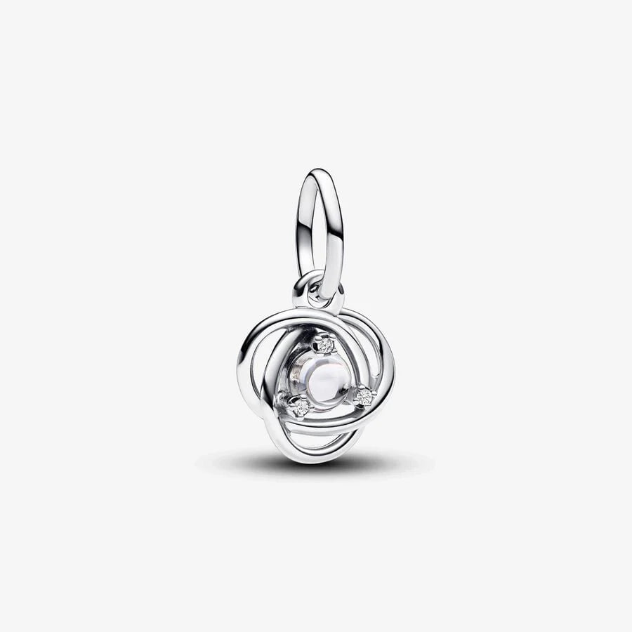 793125C04 PSterling silver dangle with clear cubic zirco
