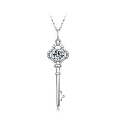 GT39S100BD024/ 1 Carat Key Moissanite Pendant Necklace in 925 Sterling Silver
