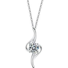 GT39S1041D030/GEMODA "St. Tropez" 1 Carat Moissanite Necklace in 925 Sterling Silver