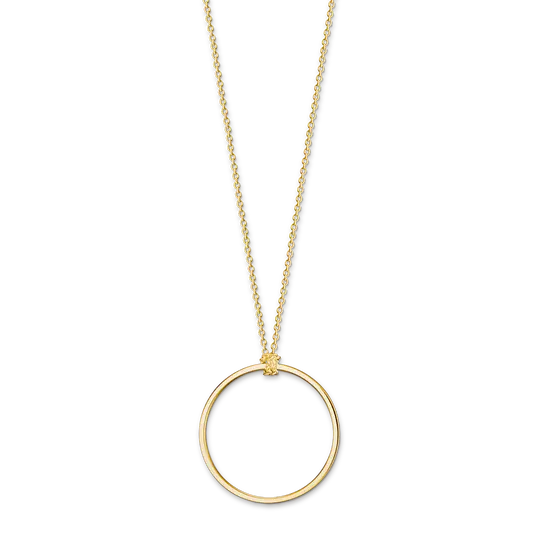 Thomas Sabo Charm necklace circle 18-carat gold-plated, Recycled Sterling Silver