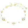 5680094 Swarovski Imber bracelet Round cut, Scattered design, White, Gold-tone plated