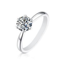GT19S0561S001-5/ 1 caret GEMODA "Quinn" Moissanite Classic 6 Prong Engagement Ring in 925 Sterling Silver(6)