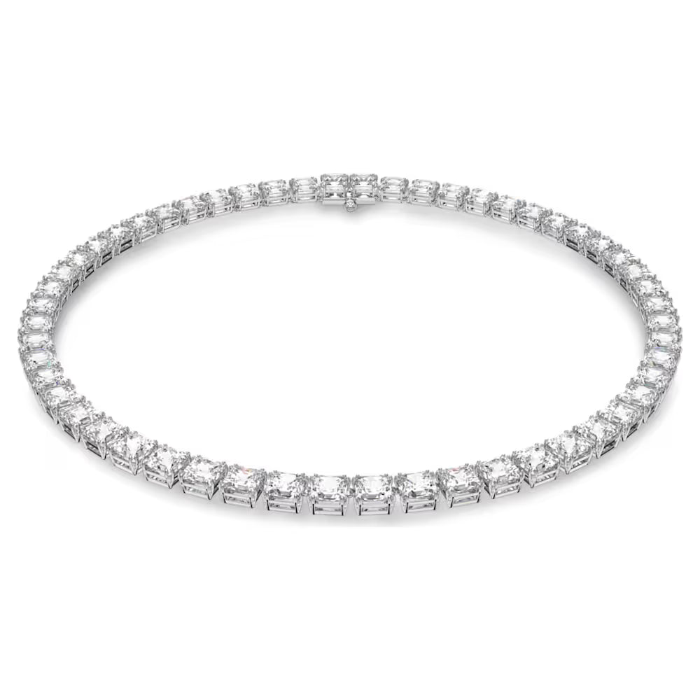 5599153 Swarovski MILLENIA:ALL ARD S SQR WHITE/RHS Necklace Rhodium plated White SS21