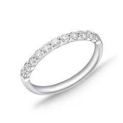 Memoire Petite Prong 11-Stone Diamond Band .34ctw approx. ERPT124-7000-PT-72-000-780350-1 6/29/2022