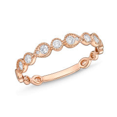Memoire Vintage Pear & Round Stackable Band .21ctw approx. ERSUR15-6500-8R-72-000-1058143-1 6/29/2022