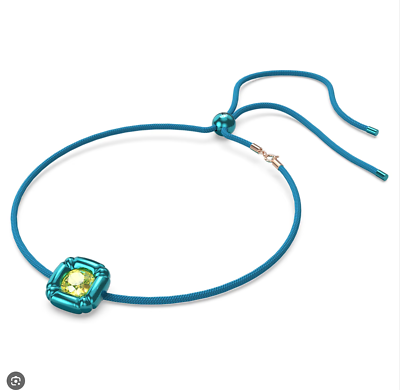 5601586 Swarovski DULCIS:NECKLACE LTOP/OTH Necklace Length: 16 1/2 inchPendant size: 3/4x3/4 inches Swarovski Crystals Blue SS21