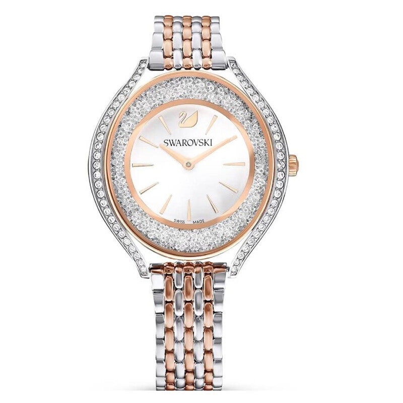 Swarovski 5644075 Crystalline Aura Quartz White Dial Two-Tone Ladies Watch