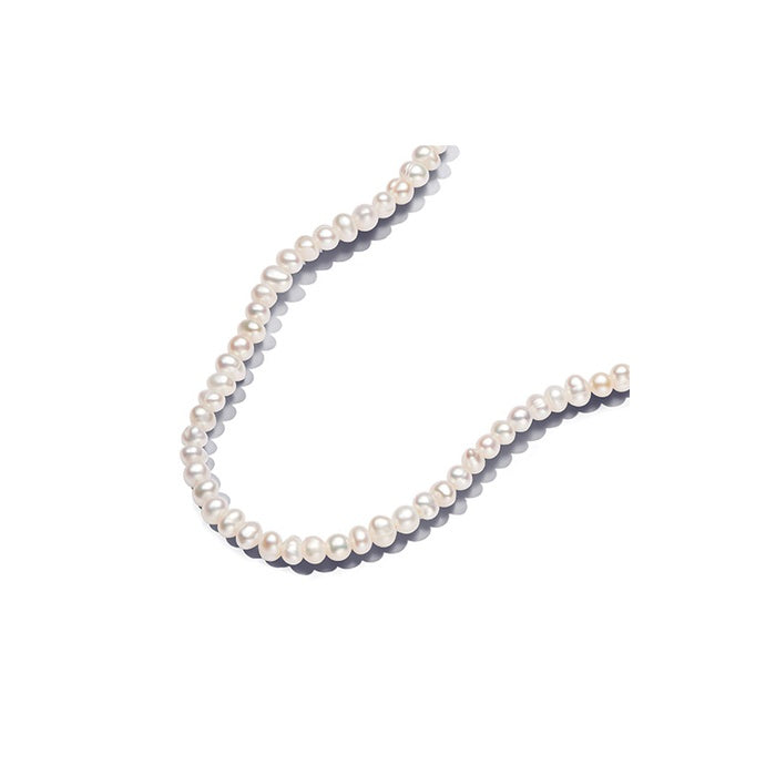 363297C01-45 Pandora 14k Gold-plated T-bar collier with white treated freshwater cultured pearl