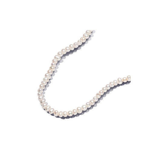 363297C01-45 Pandora 14k Gold-plated T-bar collier with white treated freshwater cultured pearl