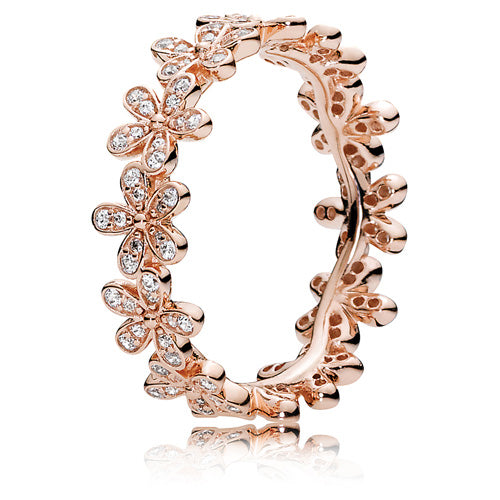 180934CZ-52 Pandora PANDORA Rose Ring Dazzling Daisy Band with Clear Cubic Zirconia, PANDORA Rose SS16 Drop 2,  Size=52.5