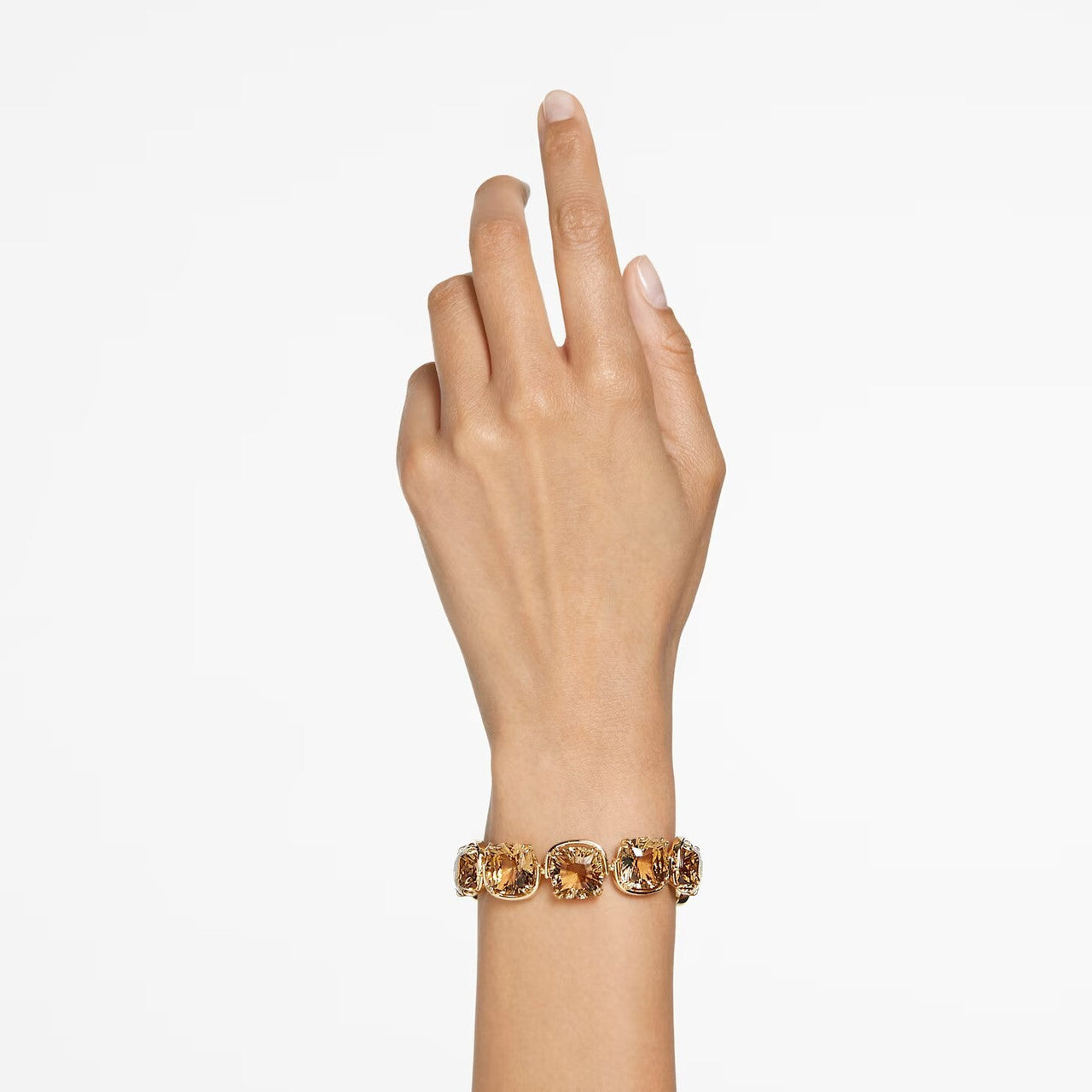 5642337 Harmonia bracelet Cushion cut, Gold tone, Gold-tone plated