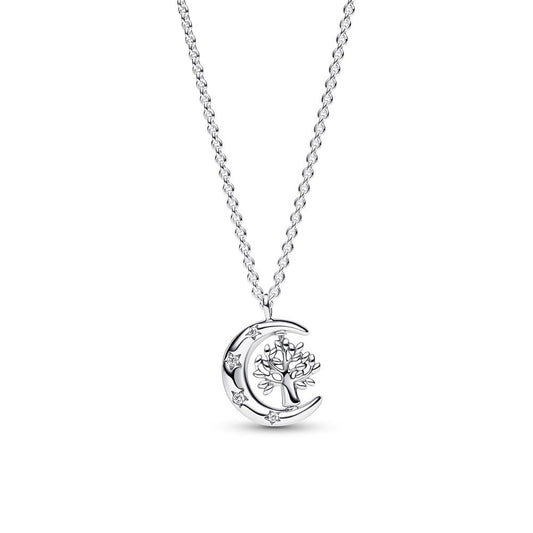 392992C01-50 Pandora Crescent moon sterling silver pendant necklac AW23 Cycle G