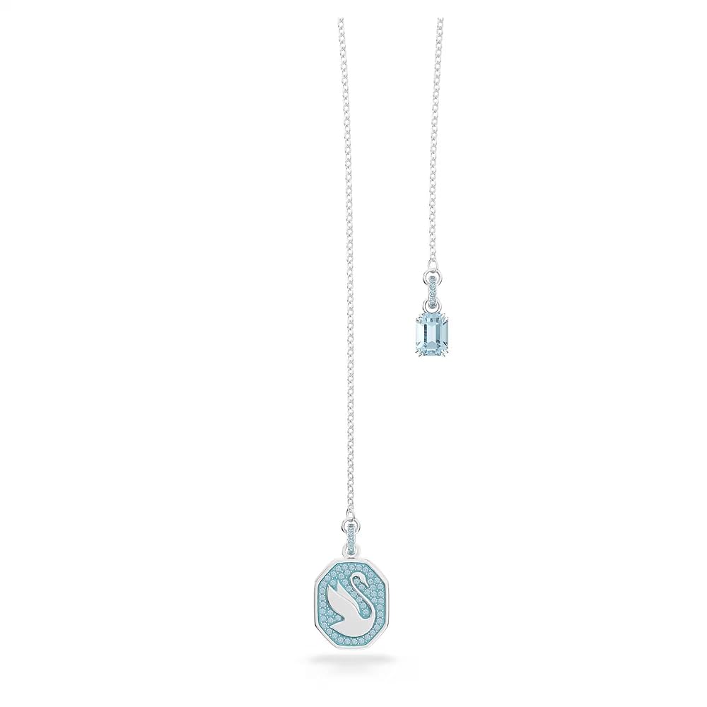 5628544 Signum Y necklace Swan, Blue, Rhodium plated