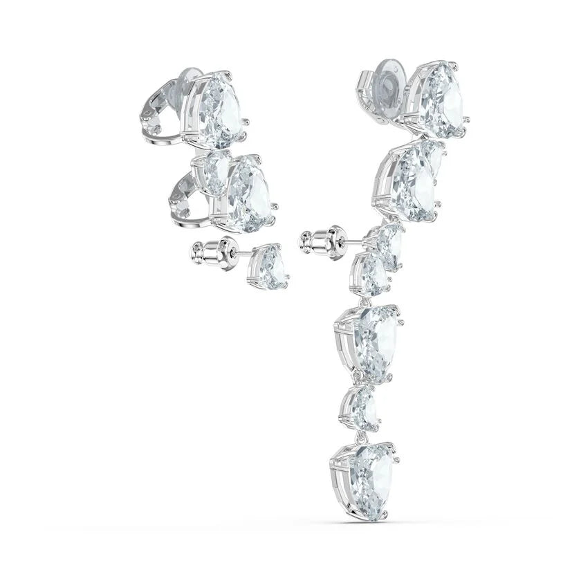 5602846 Swarovski MILLENIA:EC ASYM TR CRY DTLI/RHS Earrings Length: 2 3/4 inches Rhodium plated White SS21