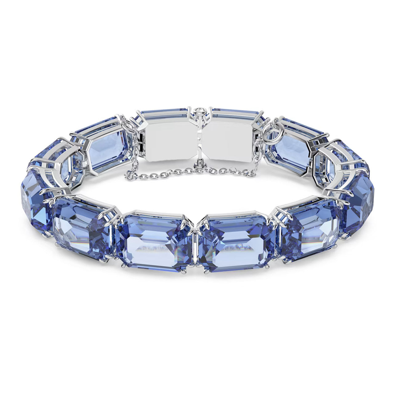 5614927 Swarovski Millenia Bracelet Octagon Cut - Blue - Rhodium Plated