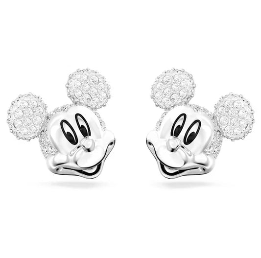 5668781 Disney Mickey Mouse stud earrings White, Rhodium plated