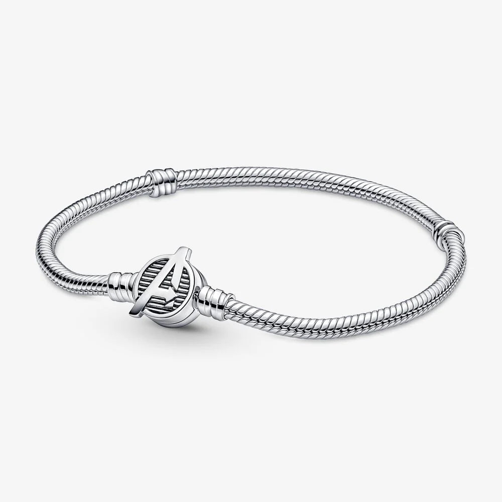 Pandora 590784C00-18 Snake chain sterling silver bracelet with Mar SS22 Cycle B Disney