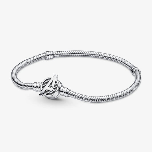 Pandora 590784C00-18 Snake chain sterling silver bracelet with Mar SS22 Cycle B Disney