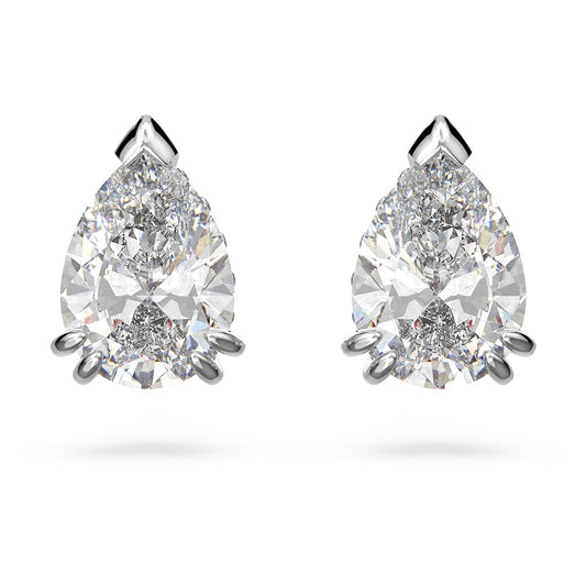 5636713 Millenia stud earrings Pear cut, White, Rhodium plated