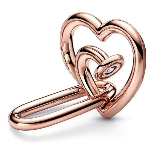 Pandora 782530C01 Nail heart 14k rose-gold plated link with cle Pandora ME Styling Nailed Heart Double Link PANDORA ME SS23 Cycle A