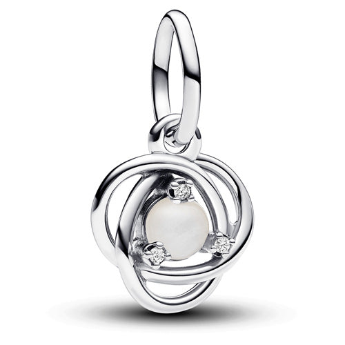793125C06 Pandora Sterling silver dangle with white bioresin ma