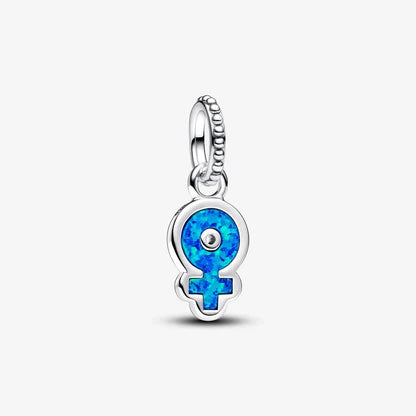 793181C01 Pandora Powerful women sterling silver dangle with blue lab-created opa