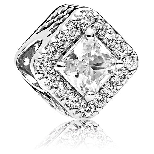 796206CZ Pandora Geometric Radiance Charm, Clear,  Size=33