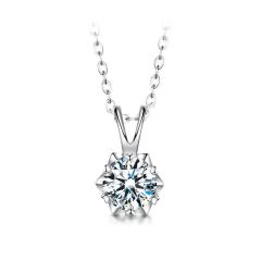 GT39S1061S031/1 Carat GEMODA "Veronique" 1 Carat Moissanite Necklace in 925 Sterling Silver