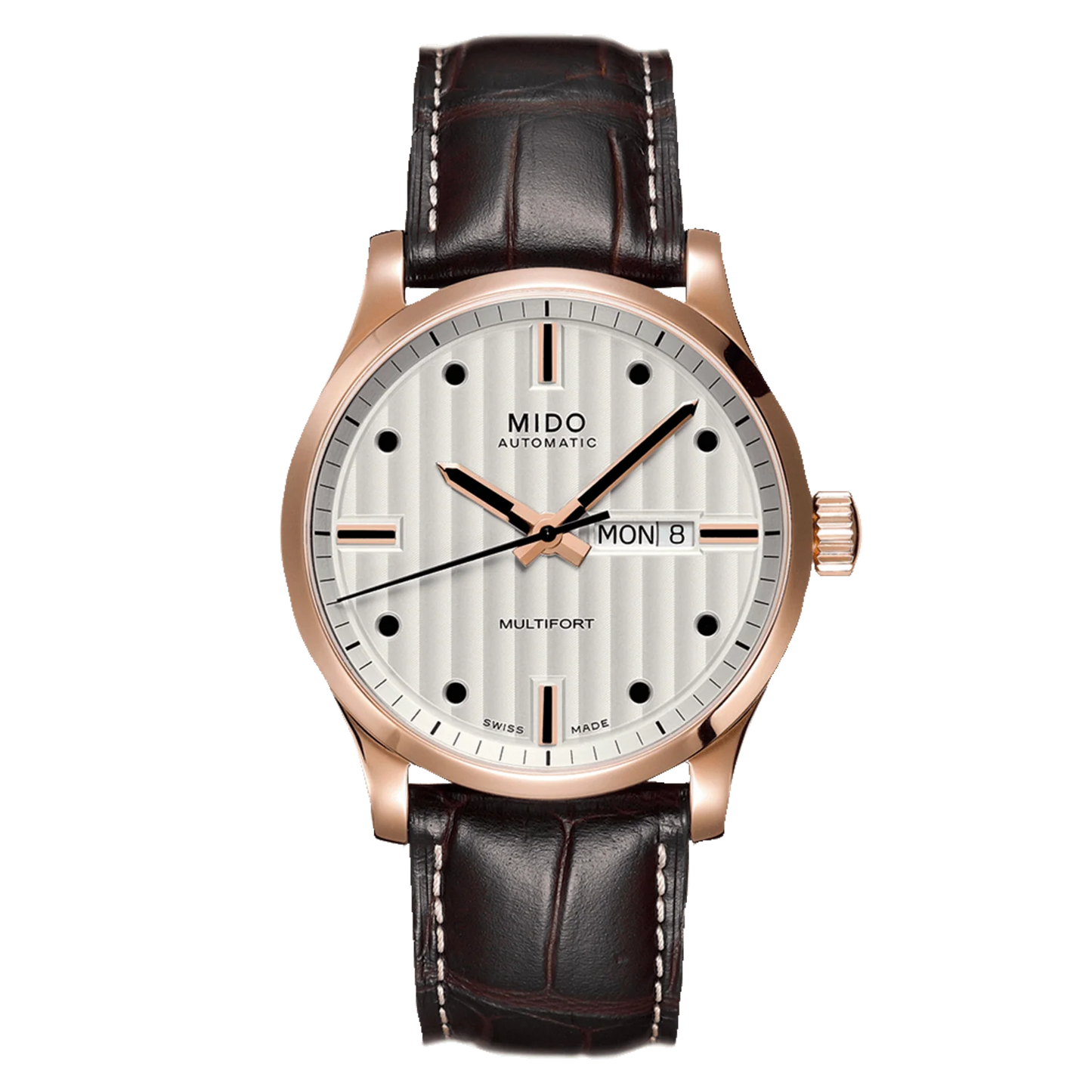 MIDO - M005.430.36.031.80 MULTIFORT GENT Leather / silver dial