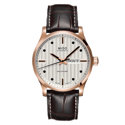 MIDO - M005.430.36.031.80 MULTIFORT GENT Leather / silver dial