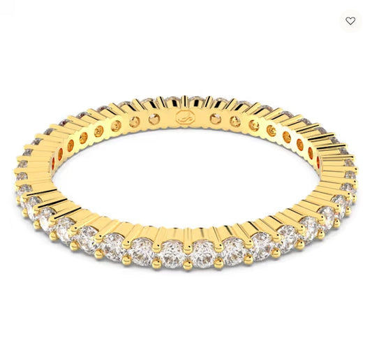 5655703 Matrix Vittore ring Round cut, White, Gold-tone finish