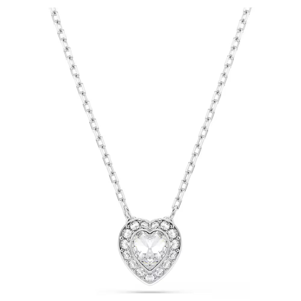 5720852 Swarovski Ariana Grande x Swarovski pendant Mixed cuts, Heart, White, Rhodium plated