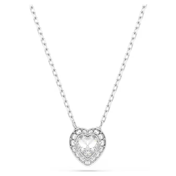 5720852 Ariana Grande x Swarovski pendant Mixed cuts, Heart, White, Rhodium plated