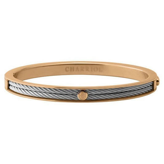 04-102-1139-7L Charriol Bangle Charriol Forever Stainless Bangle, Size=L