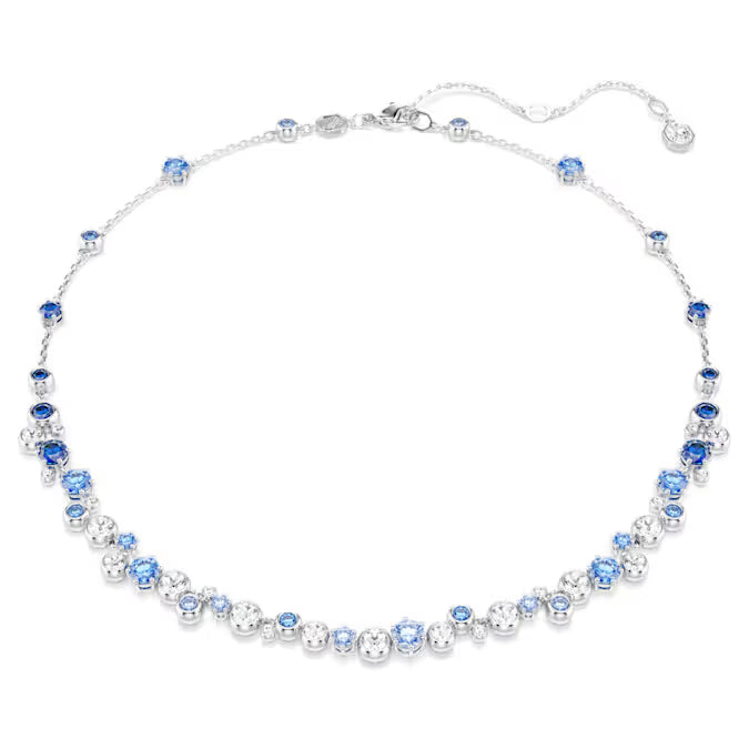 5732255 Swarovski Constella necklace Mixed cuts, Blue, Rhodium plated