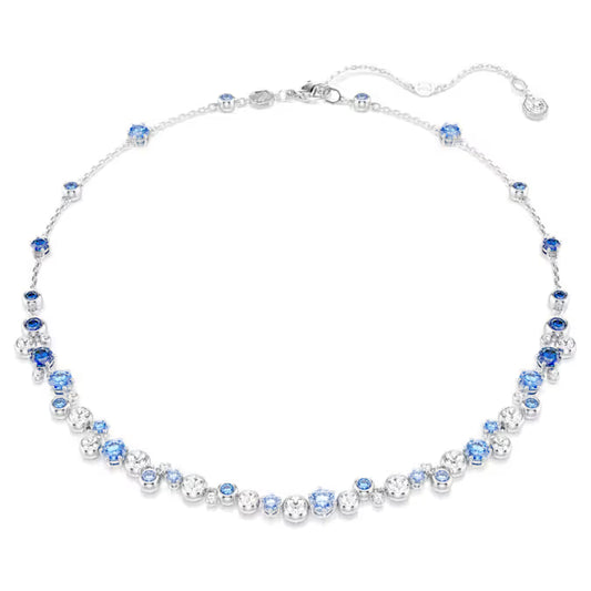 5732255 Swarovski Constella necklace Mixed cuts, Blue, Rhodium plated