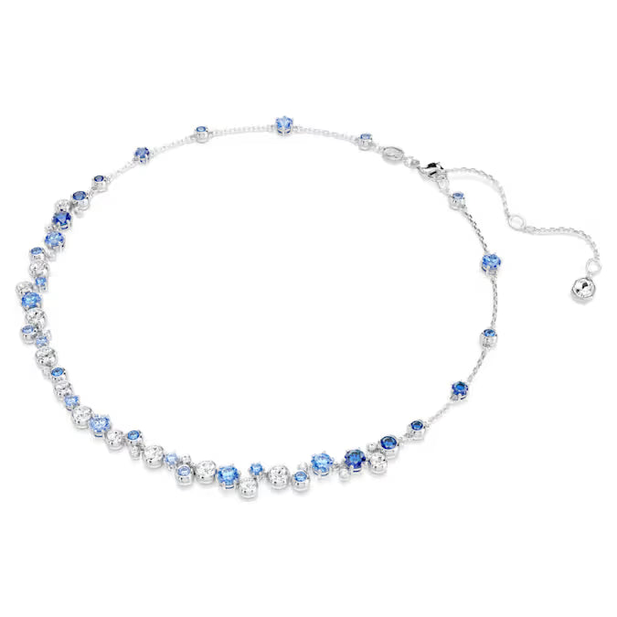 5732255 Swarovski Constella necklace Mixed cuts, Blue, Rhodium plated