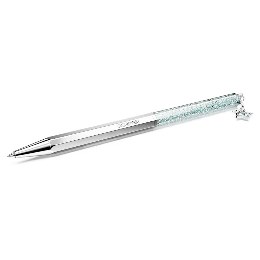 5669929 Crystalline ballpoint pen Star, Blue, Chrome plated