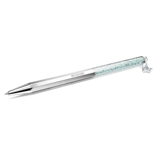 5669929 Crystalline ballpoint pen Star, Blue, Chrome plated