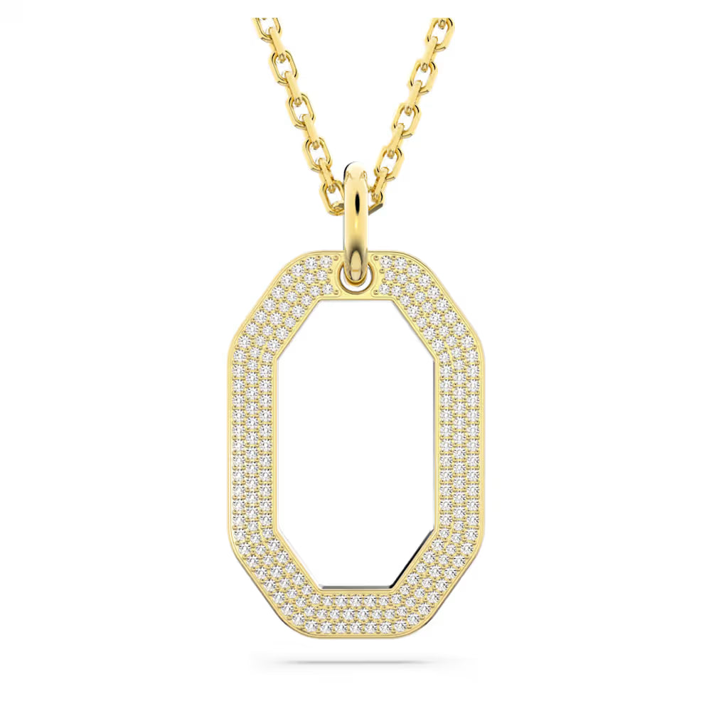 5642387 Dextera pendant Octagon shape, White, Gold-tone plated